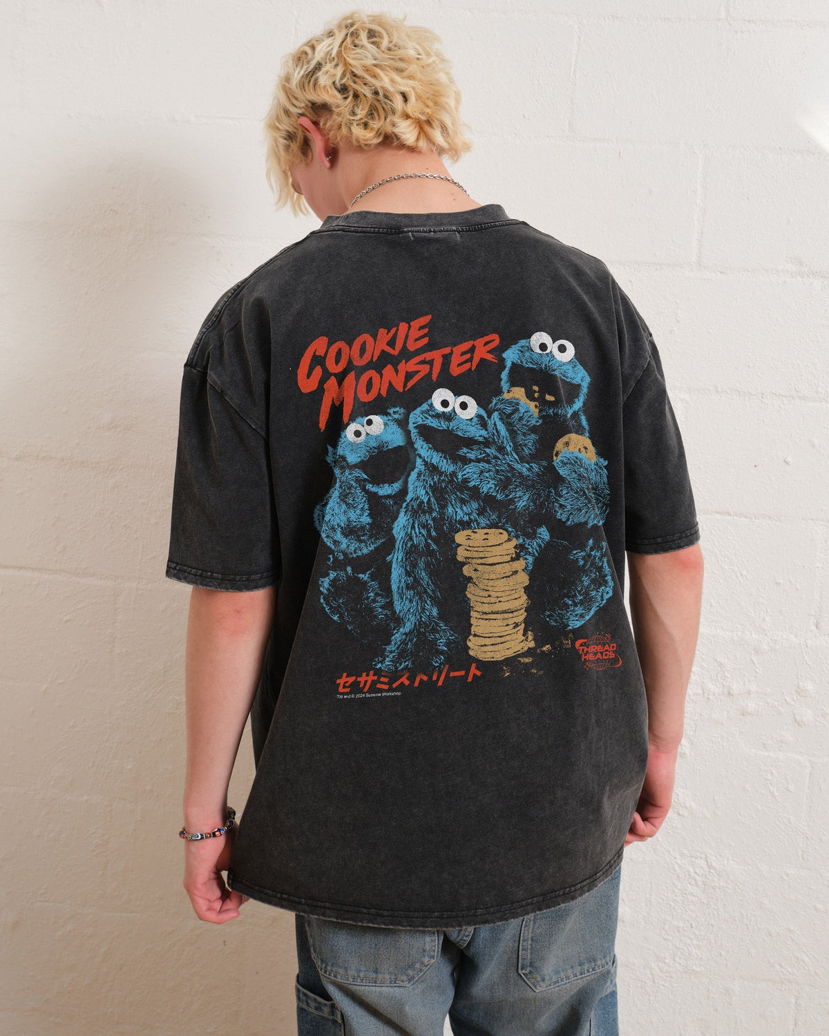Cookie Kaiju Front and Back Oversized Tee Unisex