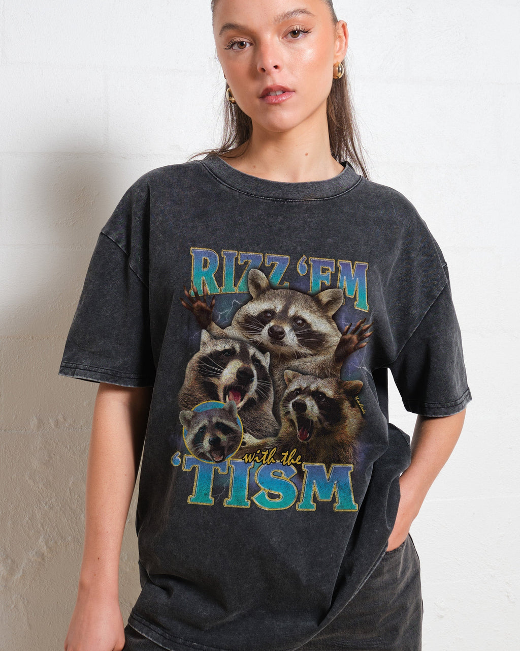 Rizz 'Em With the 'Tism Oversized Tee Unisex