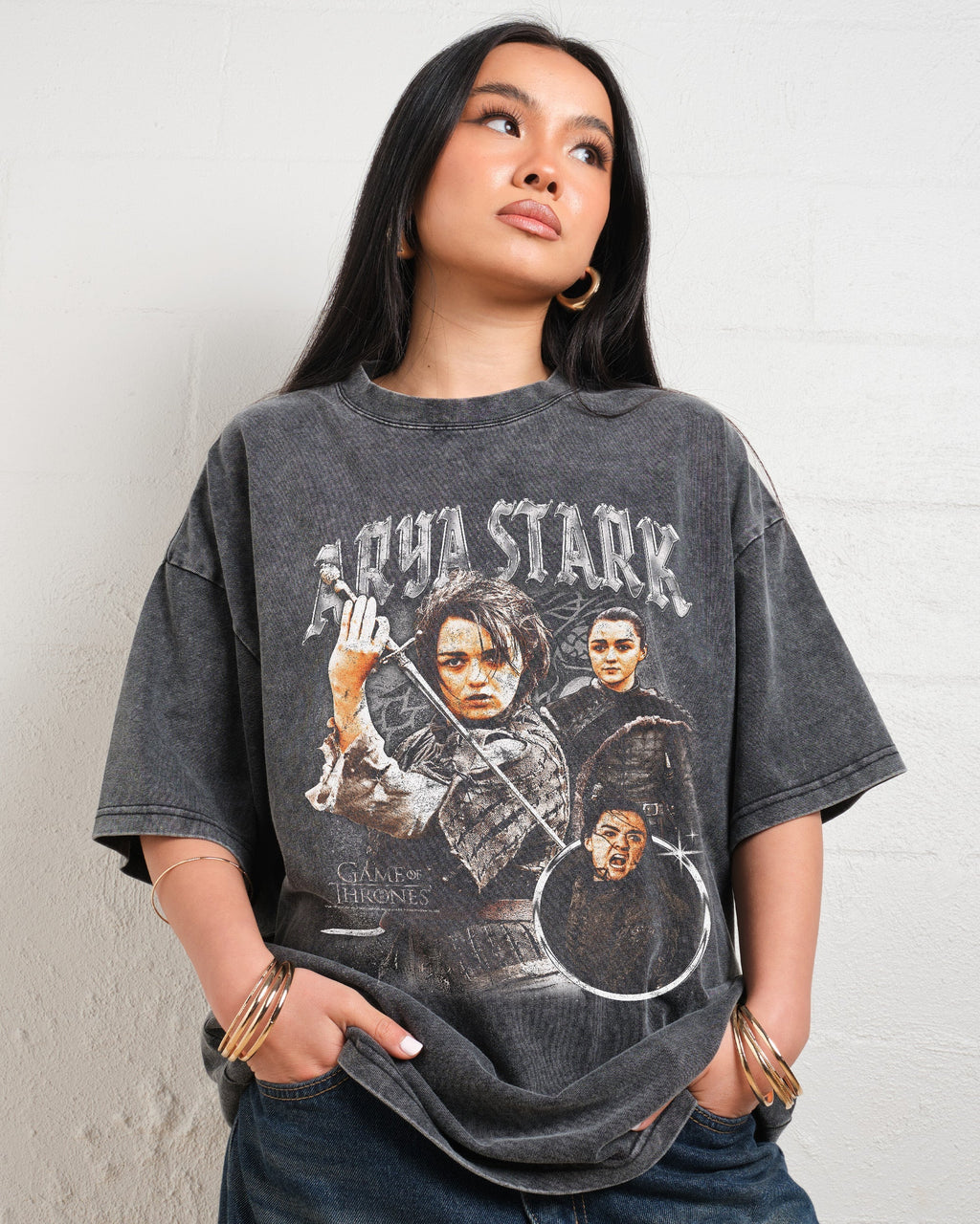 Vintage Arya Stark Oversized Tee Unisex