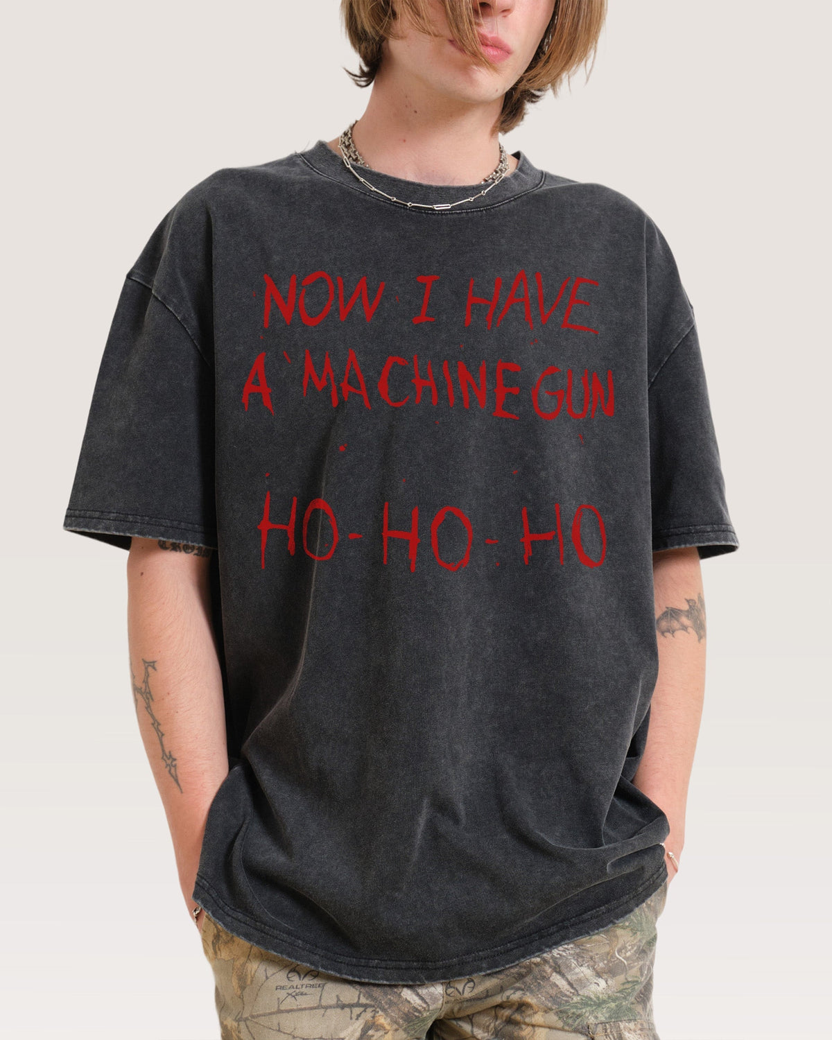 Machine Gun Ho-Ho-Ho Oversized Tee Unisex