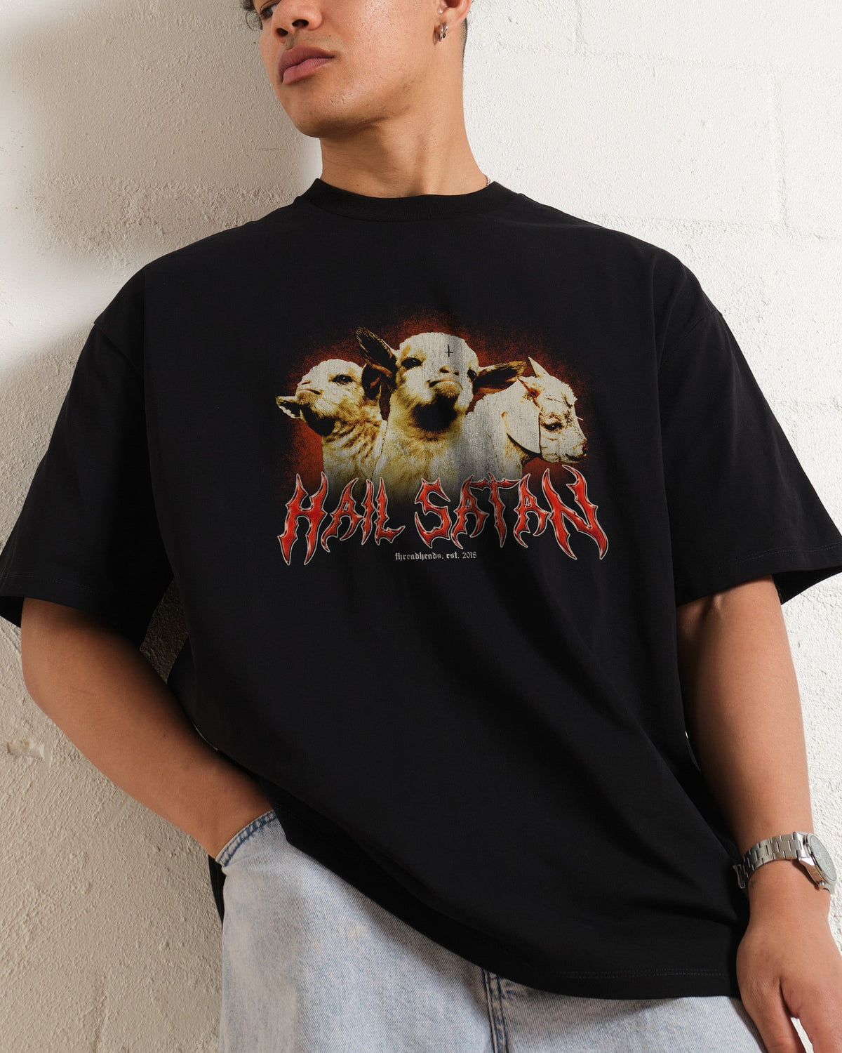 Hail Satan Oversized Tee Unisex