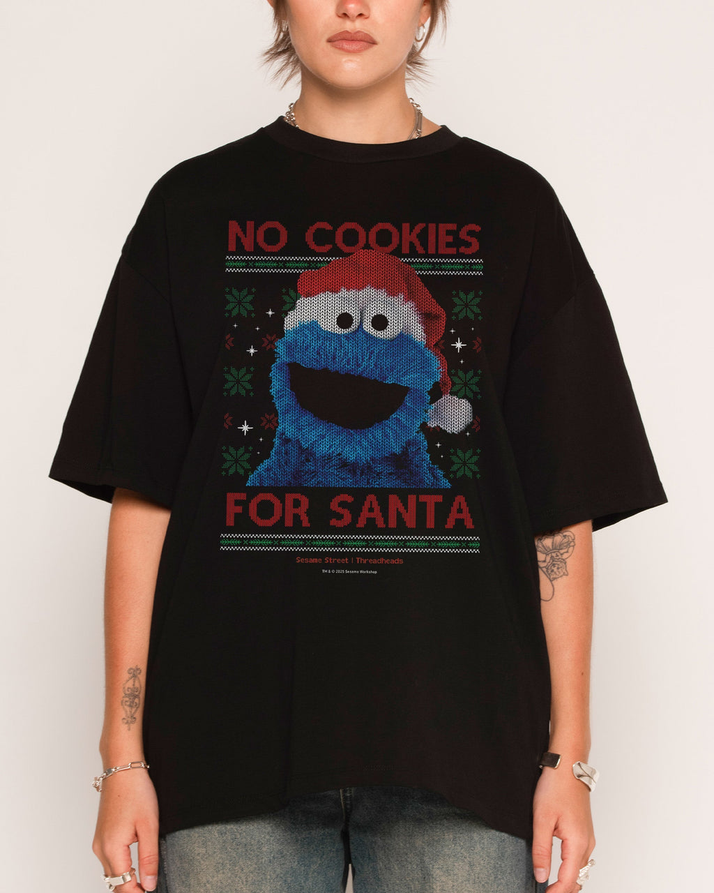 No Cookies for Santa Oversized Tee Unisex