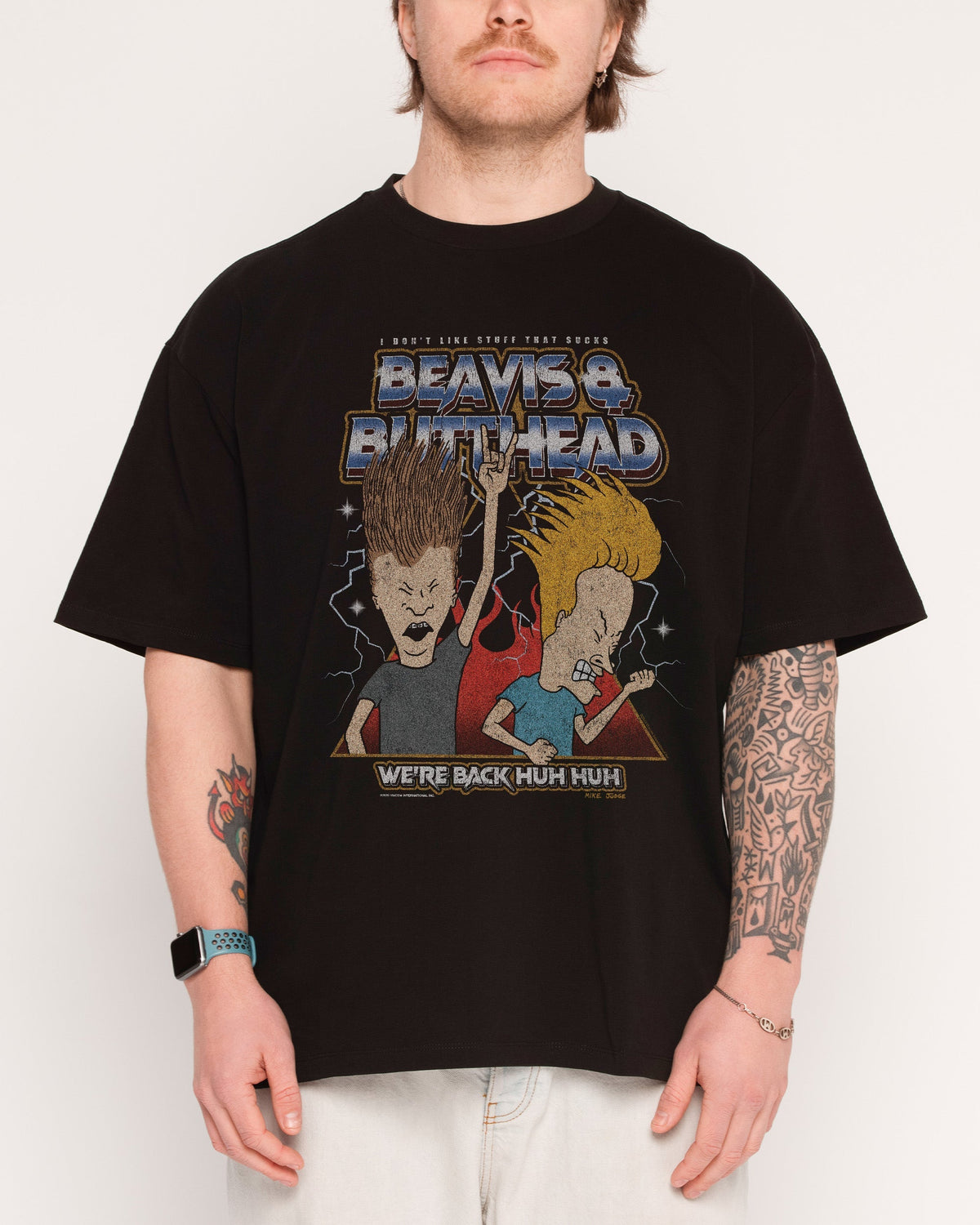 Heh Heh Metalheads Oversized Tee Unisex