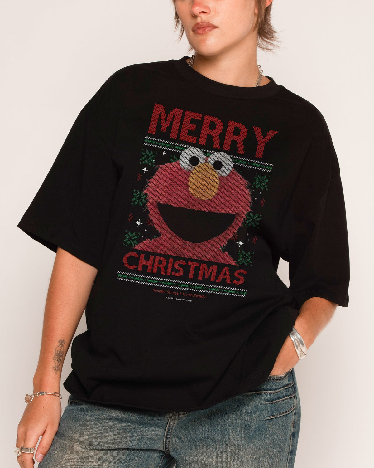 Merry Christmas from Elmo Oversized Tee Unisex