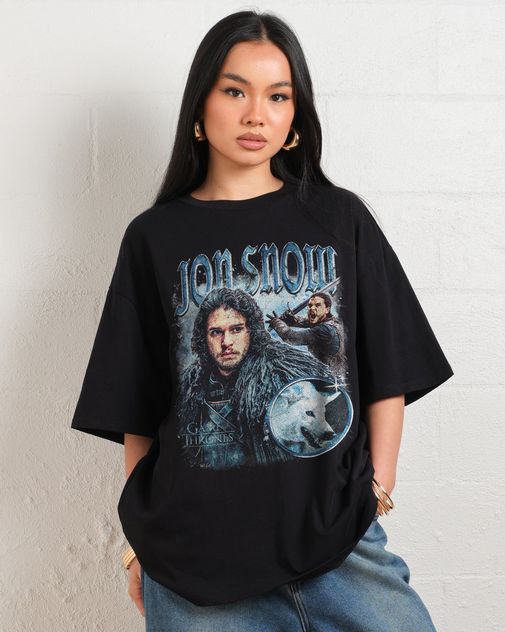 Vintage Jon Snow Oversized Tee Unisex