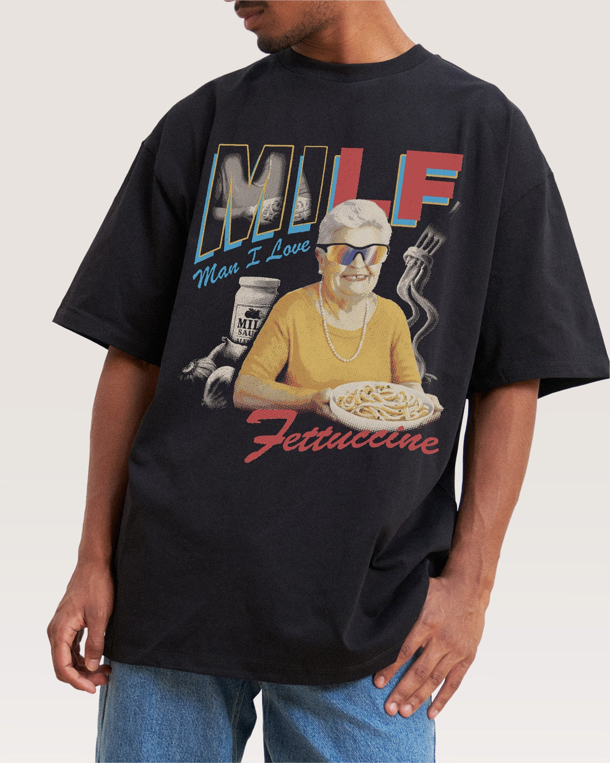Man I Love Fettuccine Oversized Tee Unisex