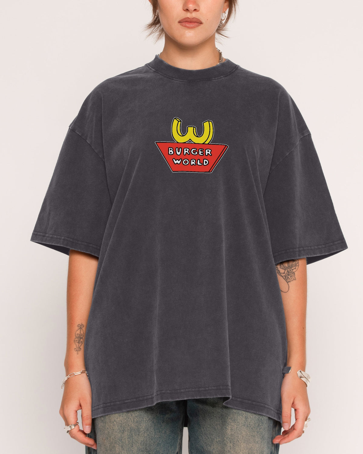 Burger World Oversized Tee Unisex