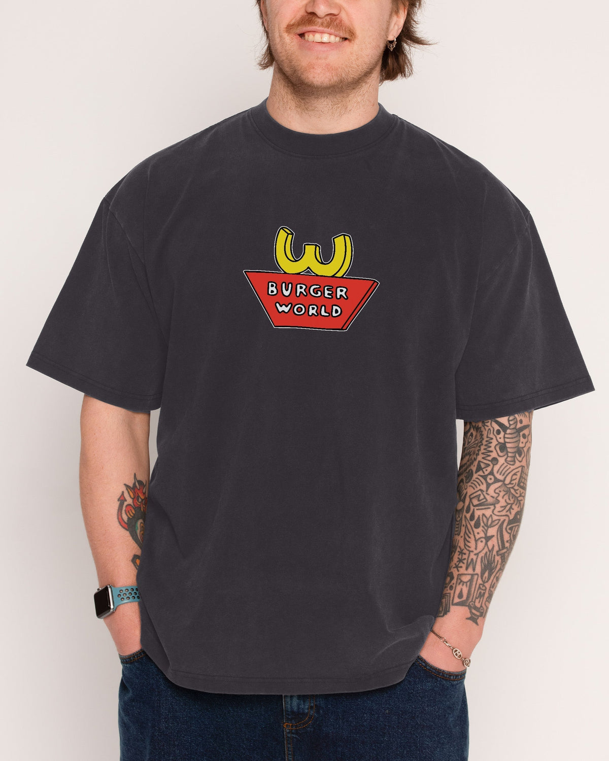 Burger World Oversized Tee Unisex