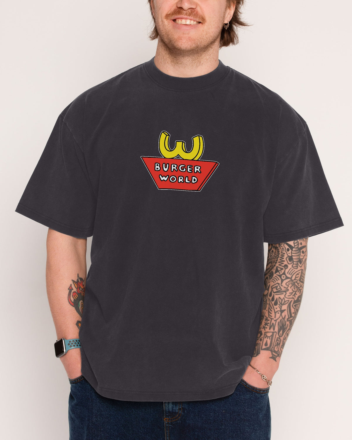 Burger World Wash Tee Unisex
