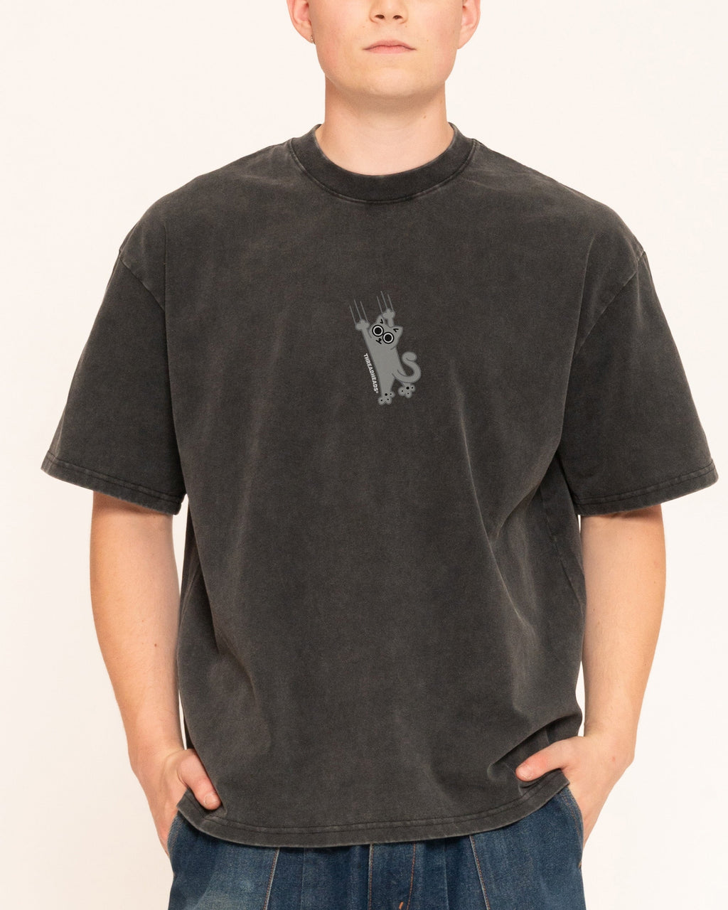 Falling Cat Oversized Tee Unisex