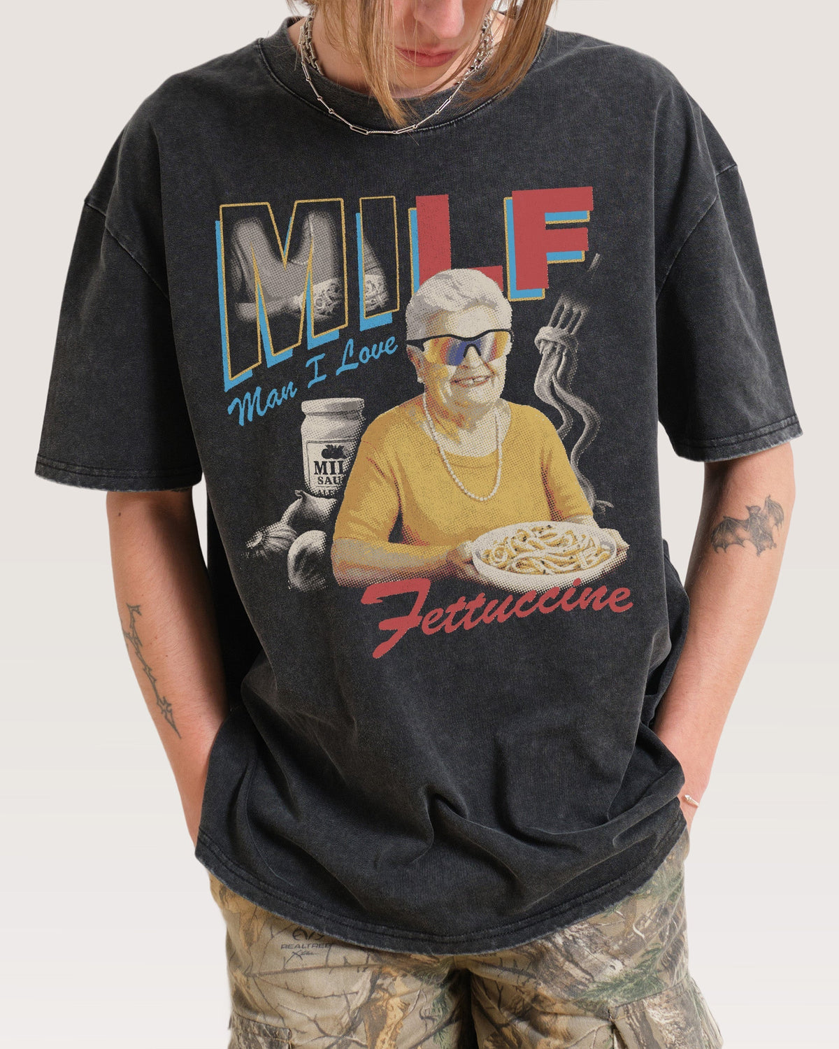Man I Love Fettuccine Oversized Tee Unisex