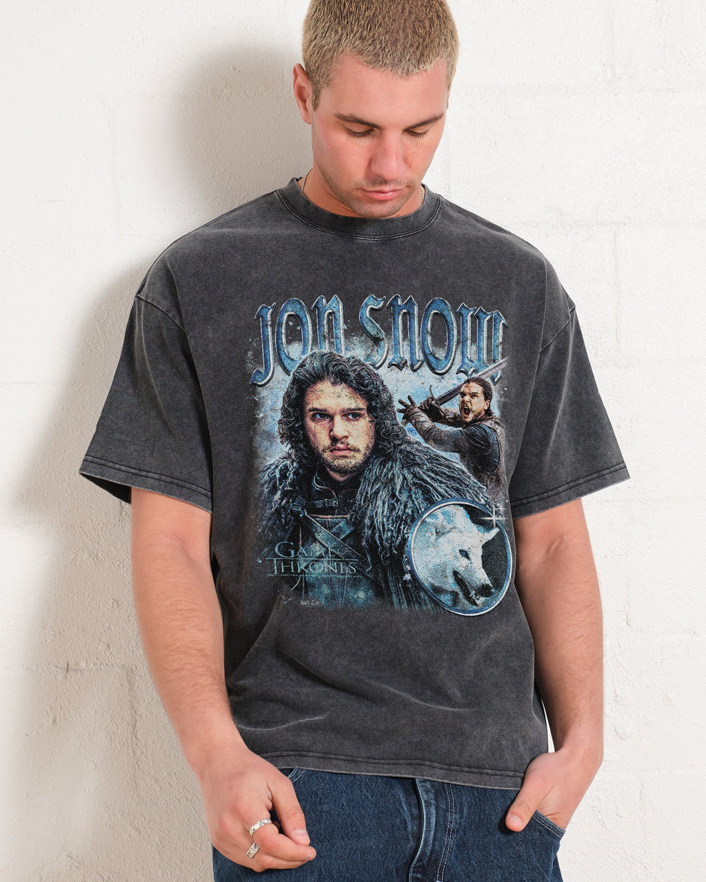 Vintage Jon Snow Oversized Tee Unisex