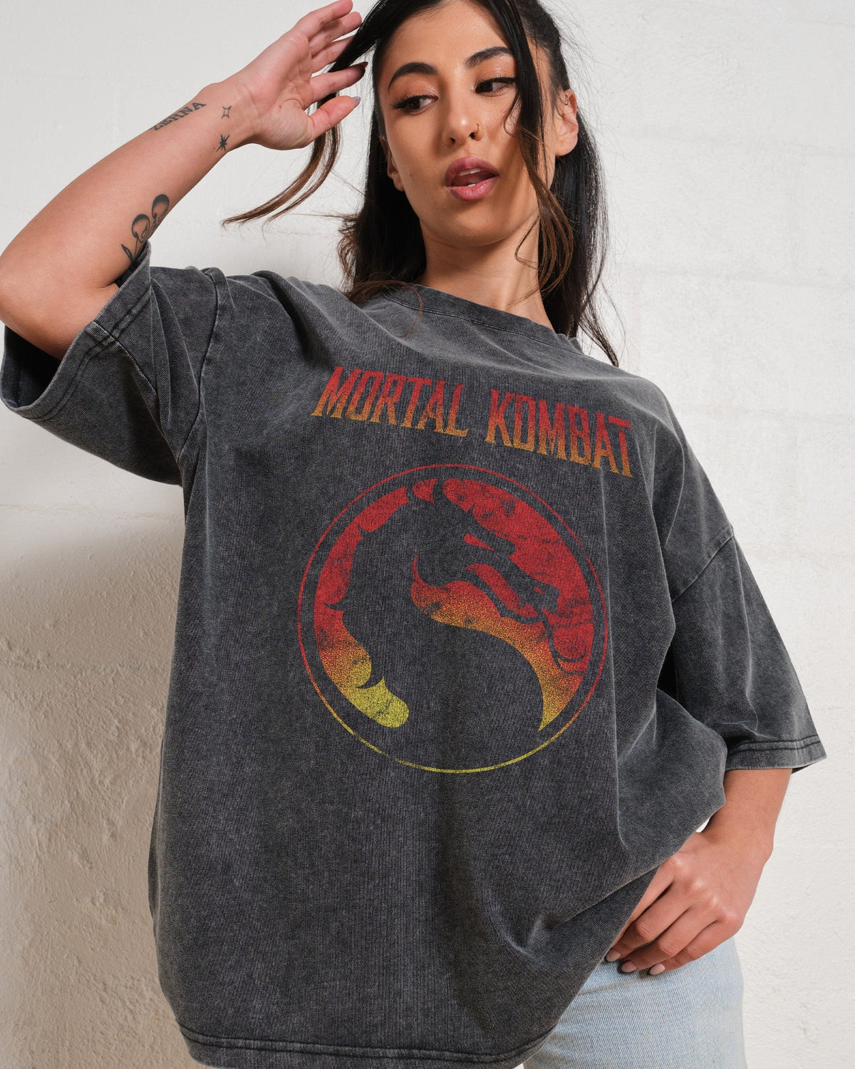 Mortal Kombat Logo Oversized Tee Unisex