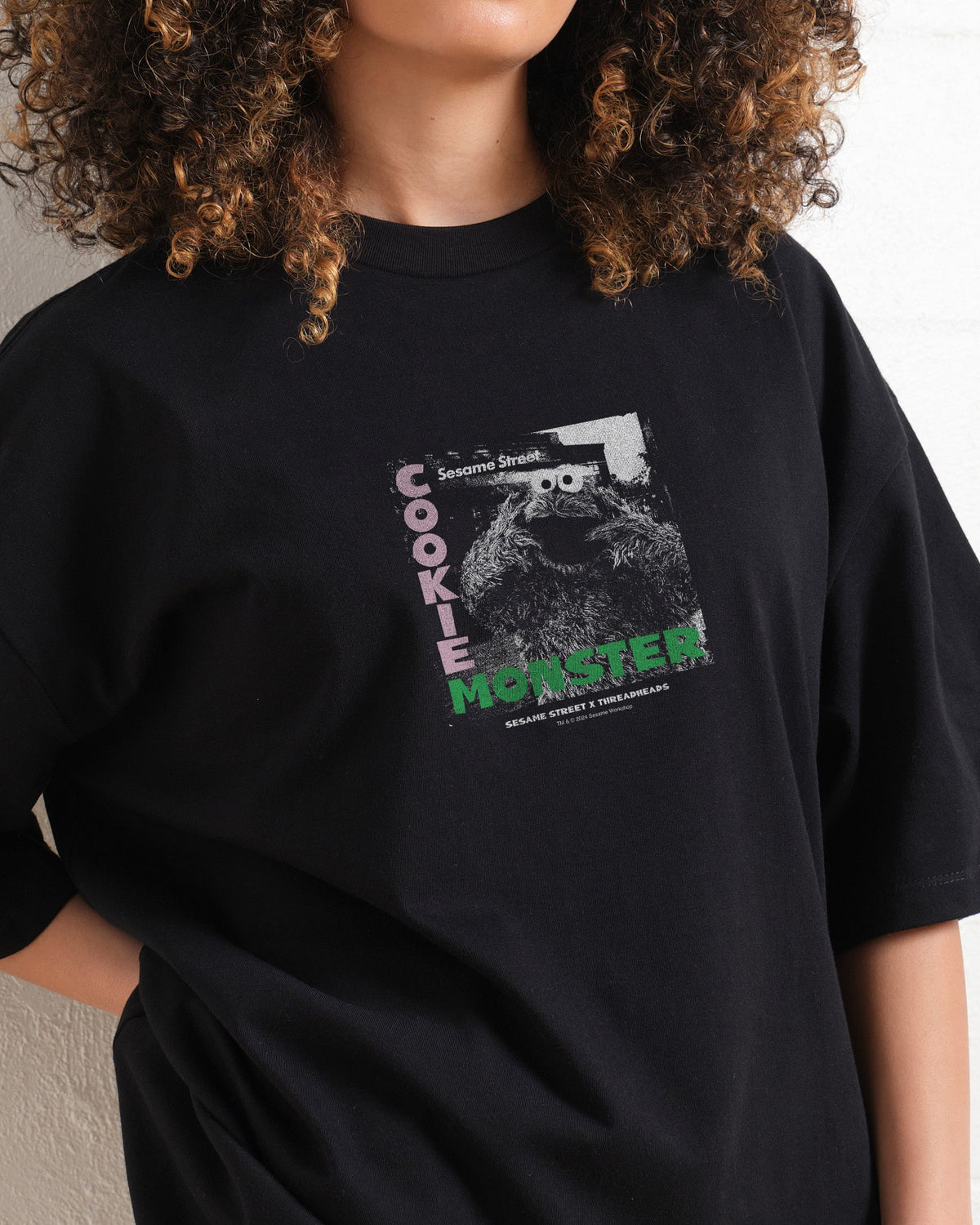 Cookie Monster Calling Oversized Tee Unisex