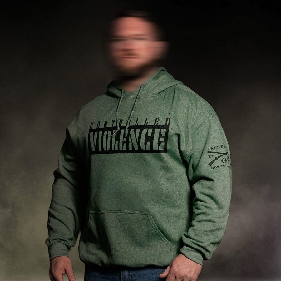 Controlled Violence Hoodie - Military Green
