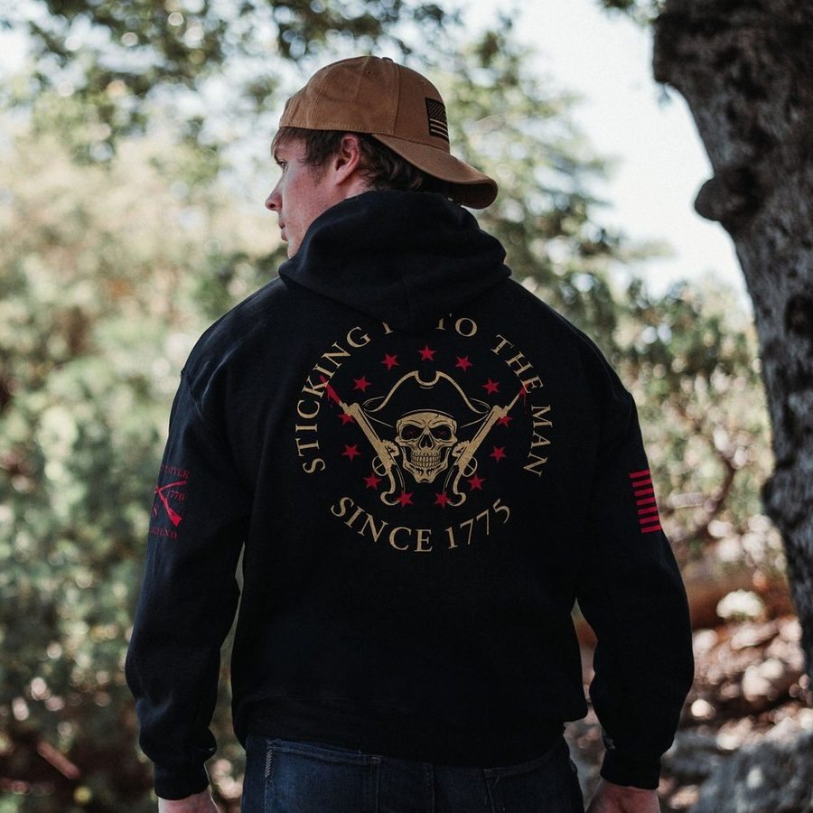 Sticking It To The Man Hoodie - Black
