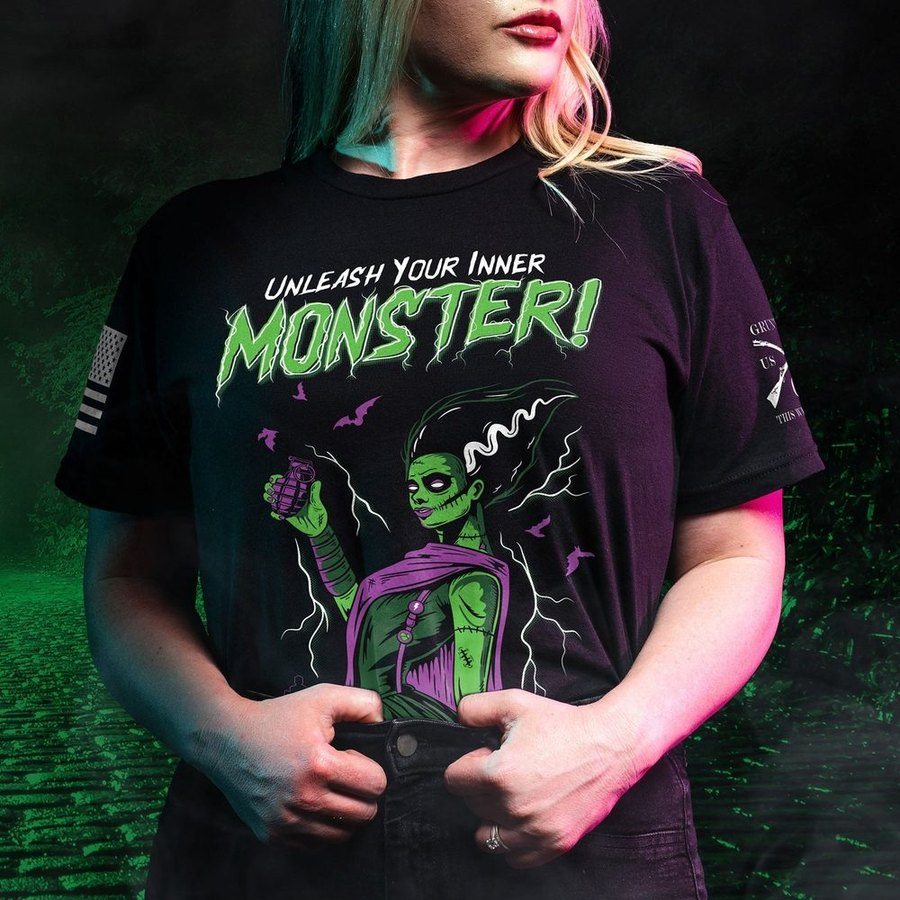 Women's Inner Monster Slim Fit T-Shirt - Black