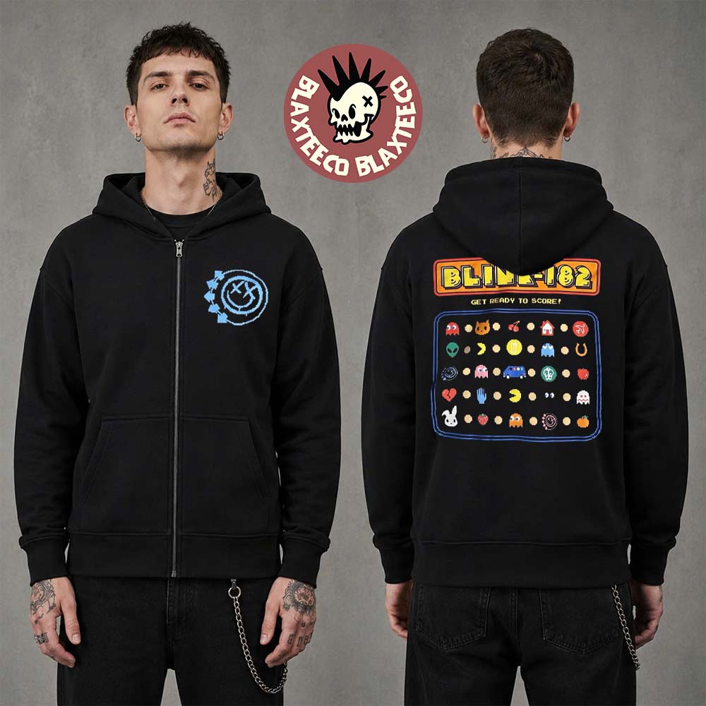 Blink-182 X Pacman San Diego Comic-Con 2026 Exclusive Get Ready To Score Zip Up Hoodie