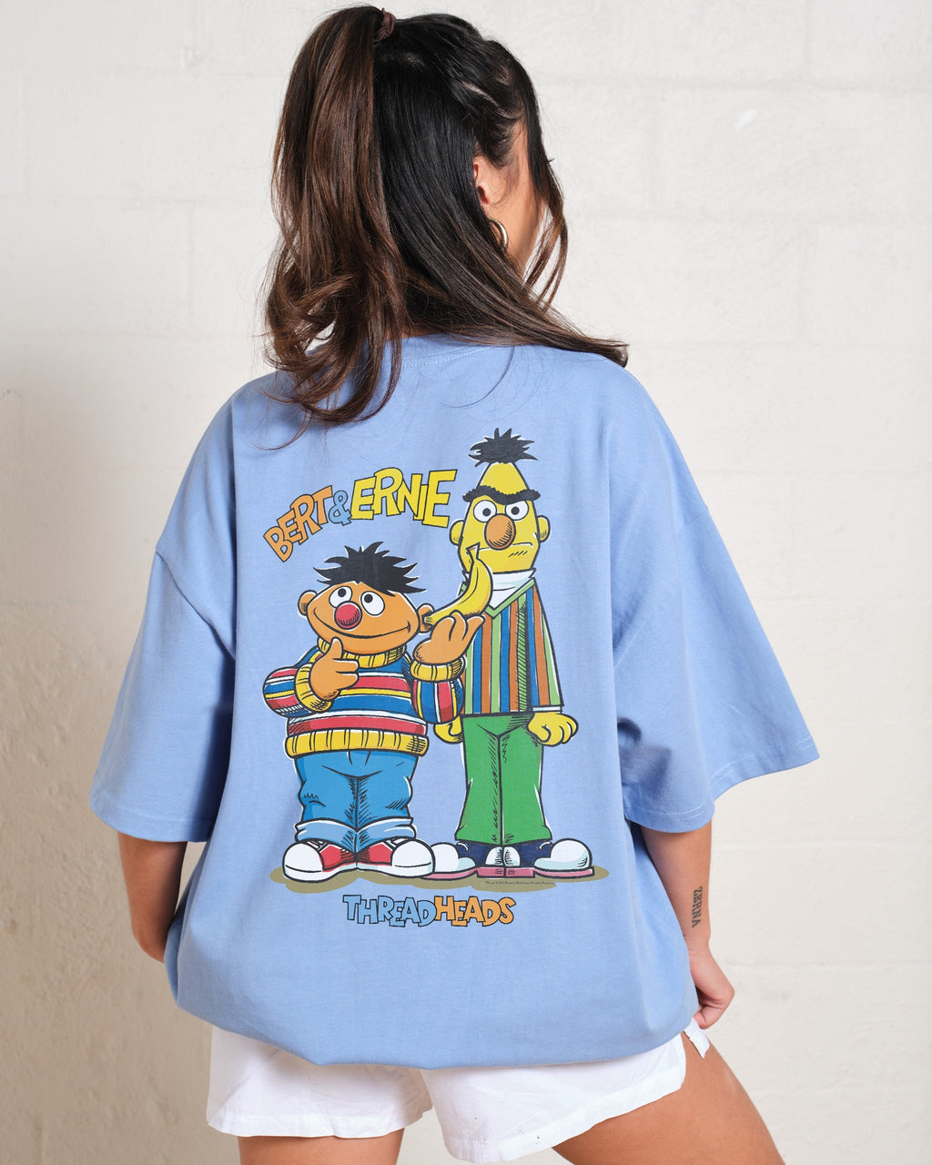 Bert And Ernie Driving Me Bananas Oversized Tee Unisex