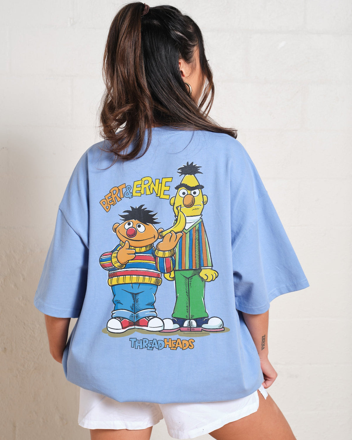 Bert And Ernie Driving Me Bananas Oversized Tee Unisex