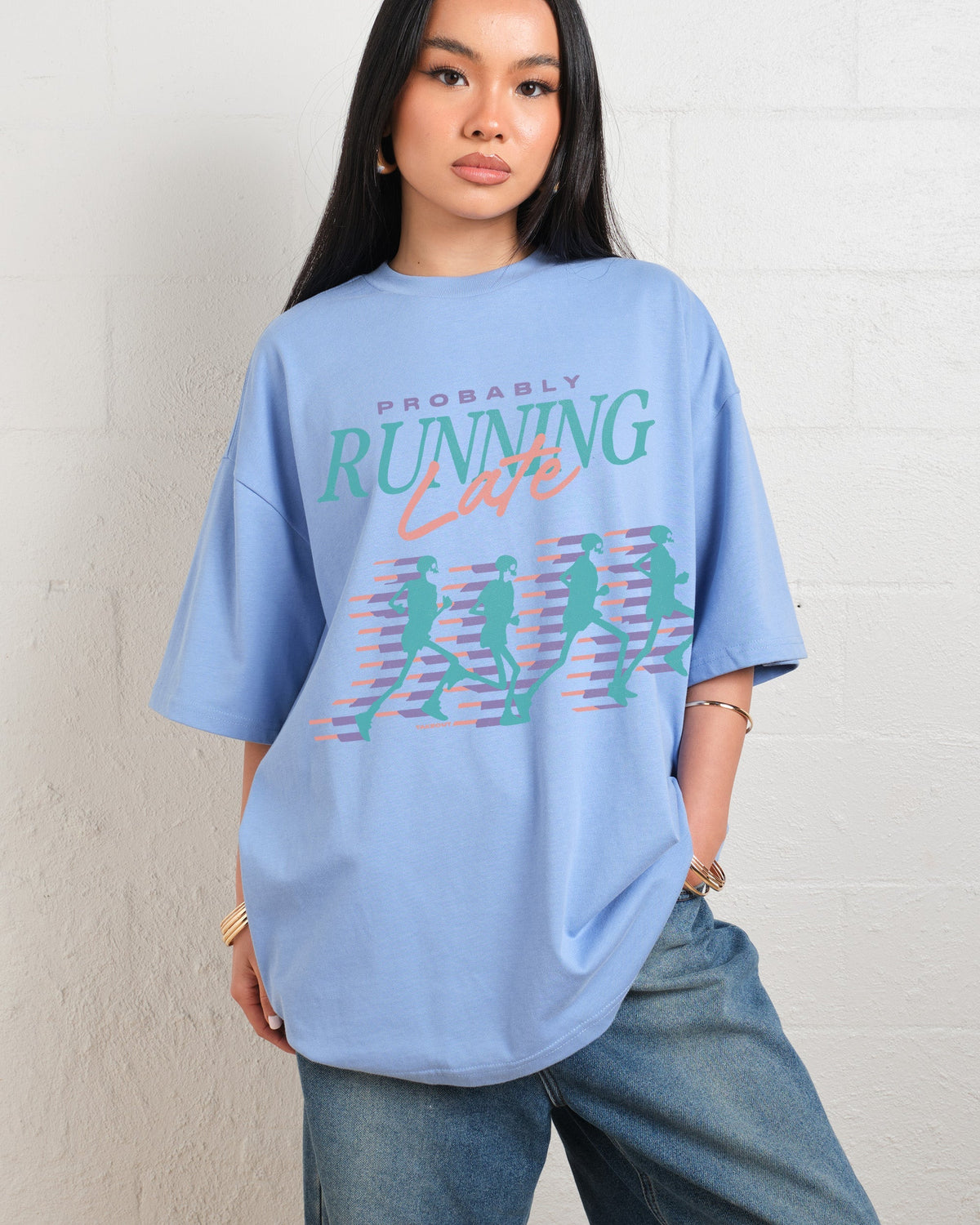 Probably Running Late Oversized Tee Unisex