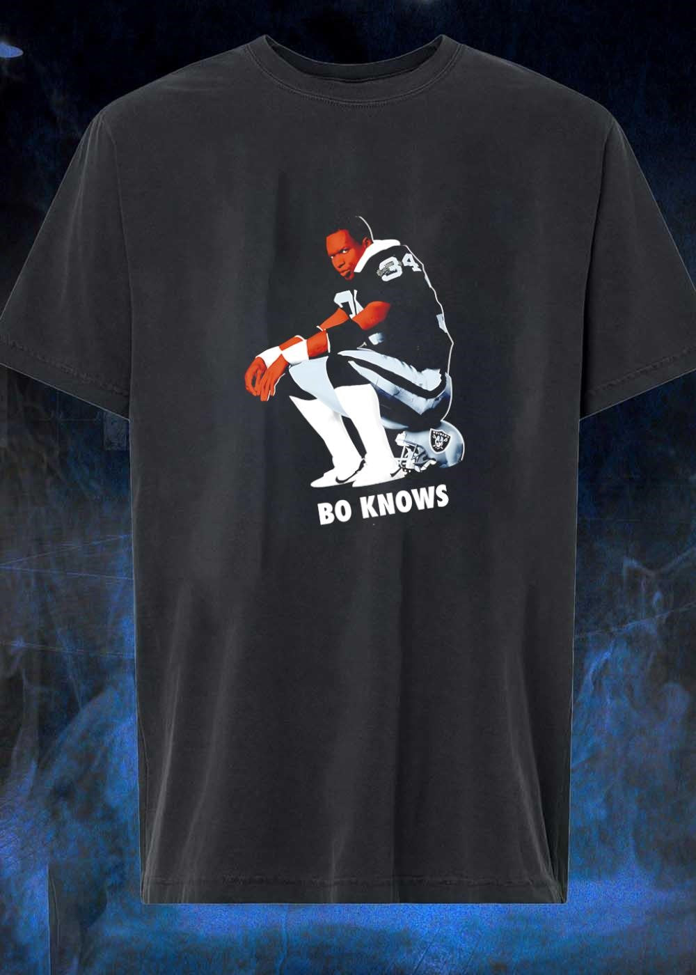 Bo Knows Bo Jackson Sitting on Raiders Helmet shirt