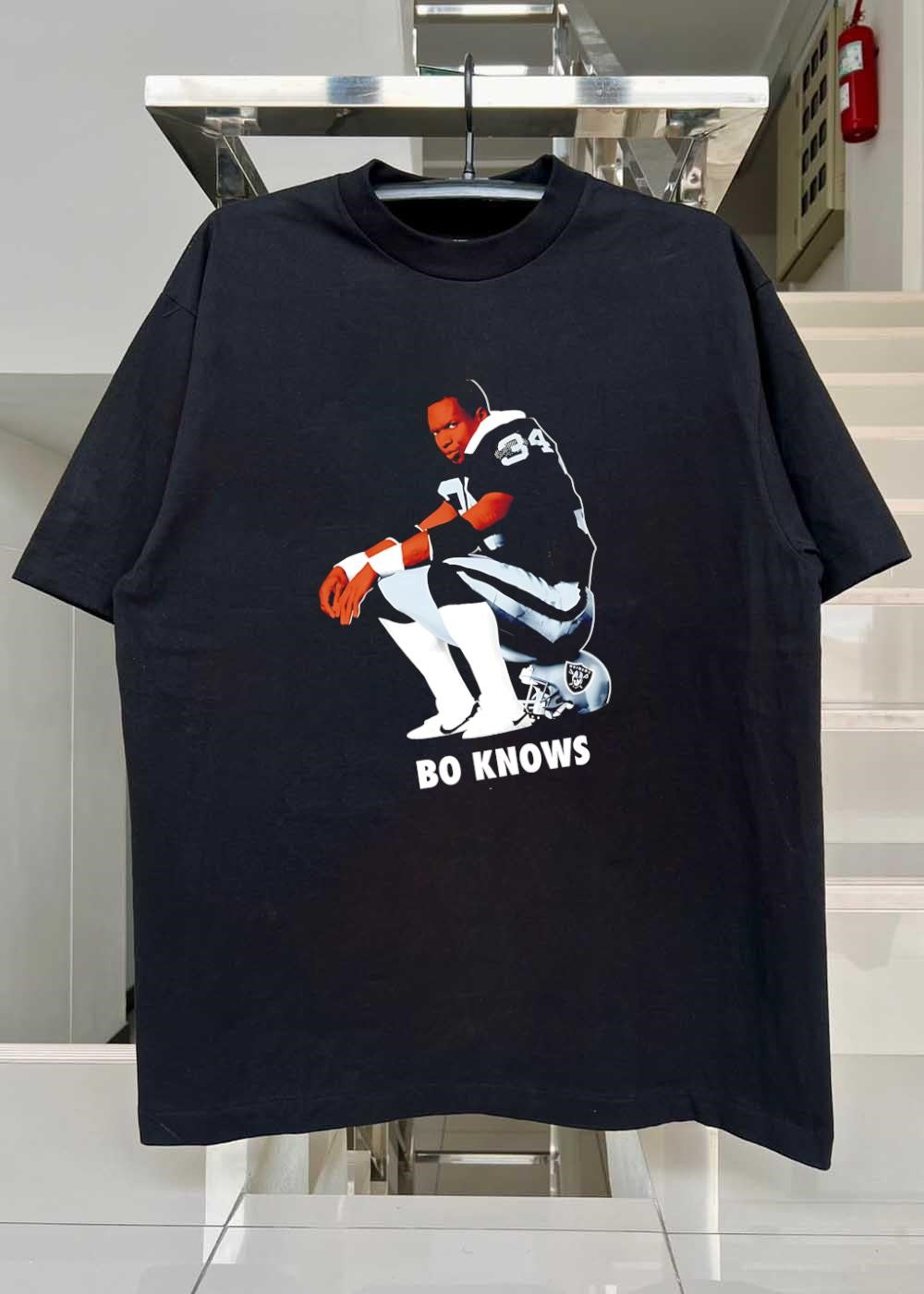 Bo Knows Bo Jackson Sitting on Raiders Helmet shirt