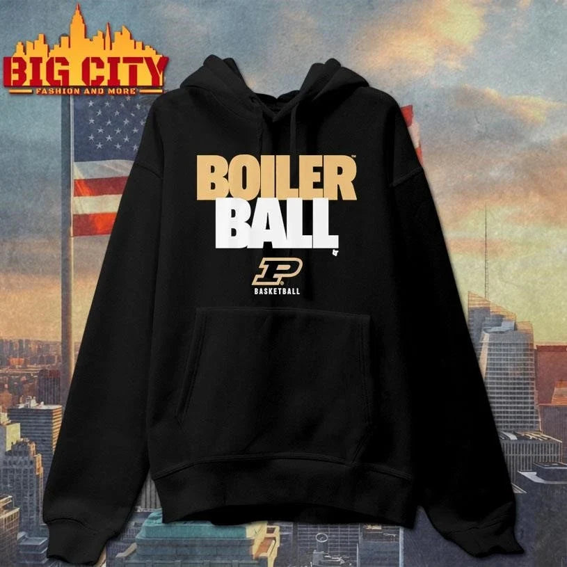 Boiler Ball Text Stack P Basketball Graphic Shirt Unisex