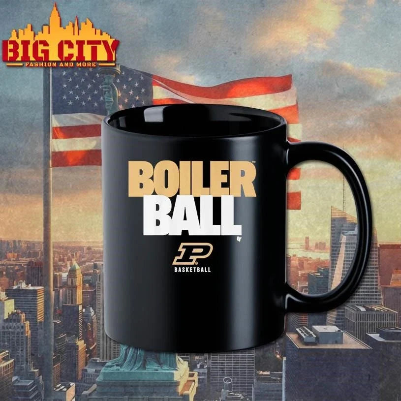 Boiler Ball Text Stack P Basketball Graphic Shirt Unisex