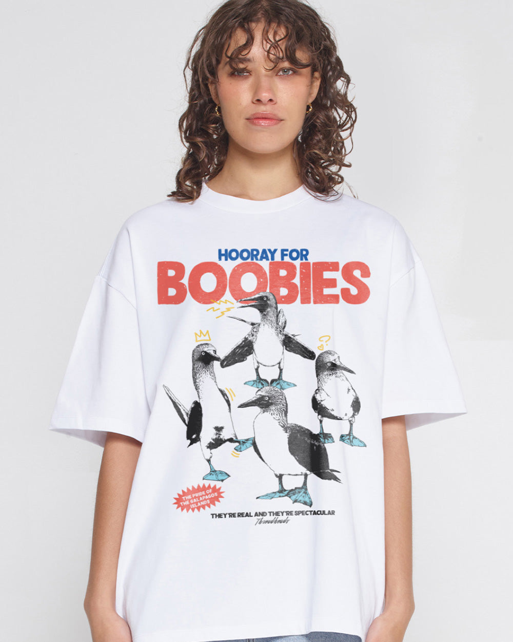 Hooray for Boobies Oversized Tee Unisex