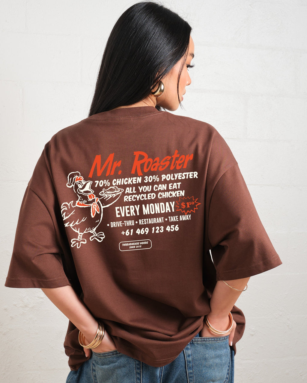 Mr. Roaster Fried Chicken Oversized Tee Unisex