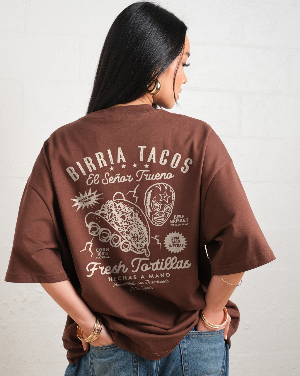 Birria Tacos El Senor Trueno Oversized Tee Unisex