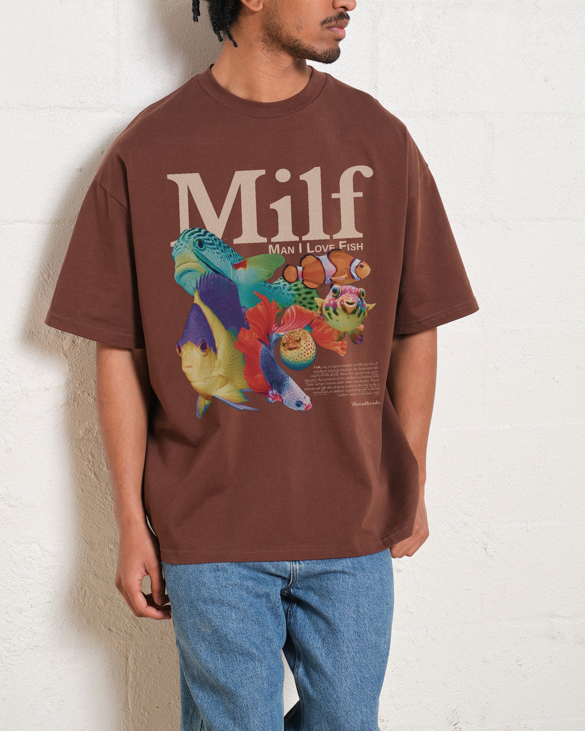 Man I Love Fish Oversized Tee Unisex