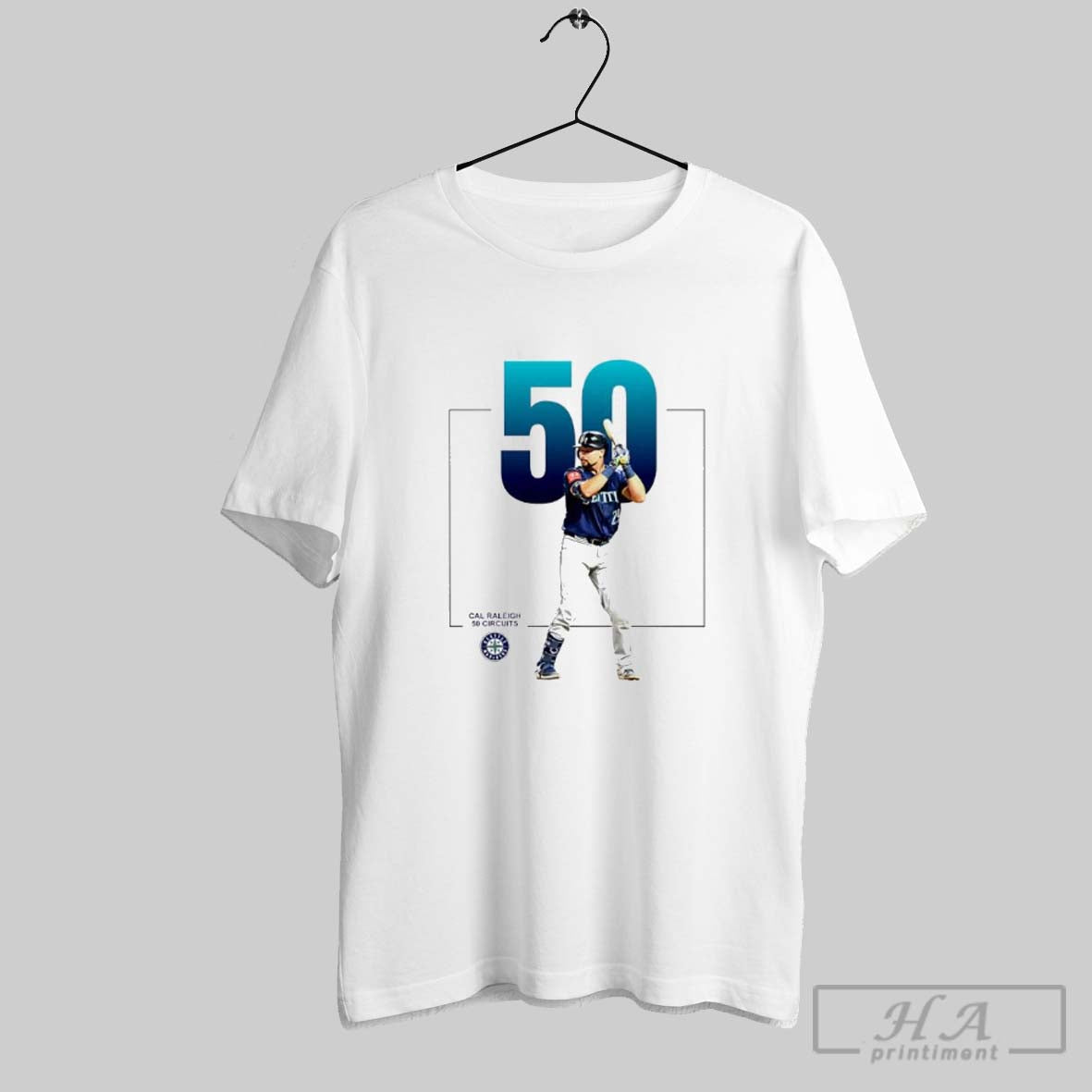 Cal Raleigh Seattle Mariners Baseball 50 Circuits Superstar Pose Unisex