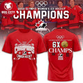 Canada Hockey2026 Olympic Champions Women Ice Hockey Red Two Sided Shirt Unisex