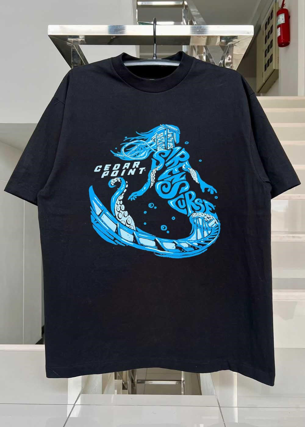 Cedar Point Siren’s Curse Roller Coaster Amusement Park shirt