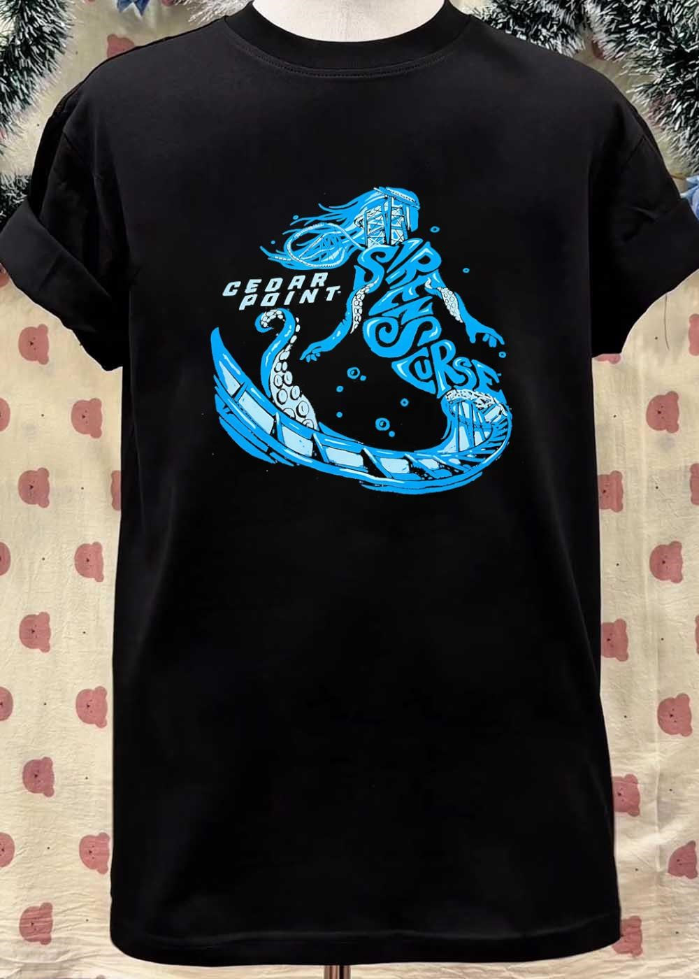Cedar Point Siren’s Curse Roller Coaster Amusement Park shirt