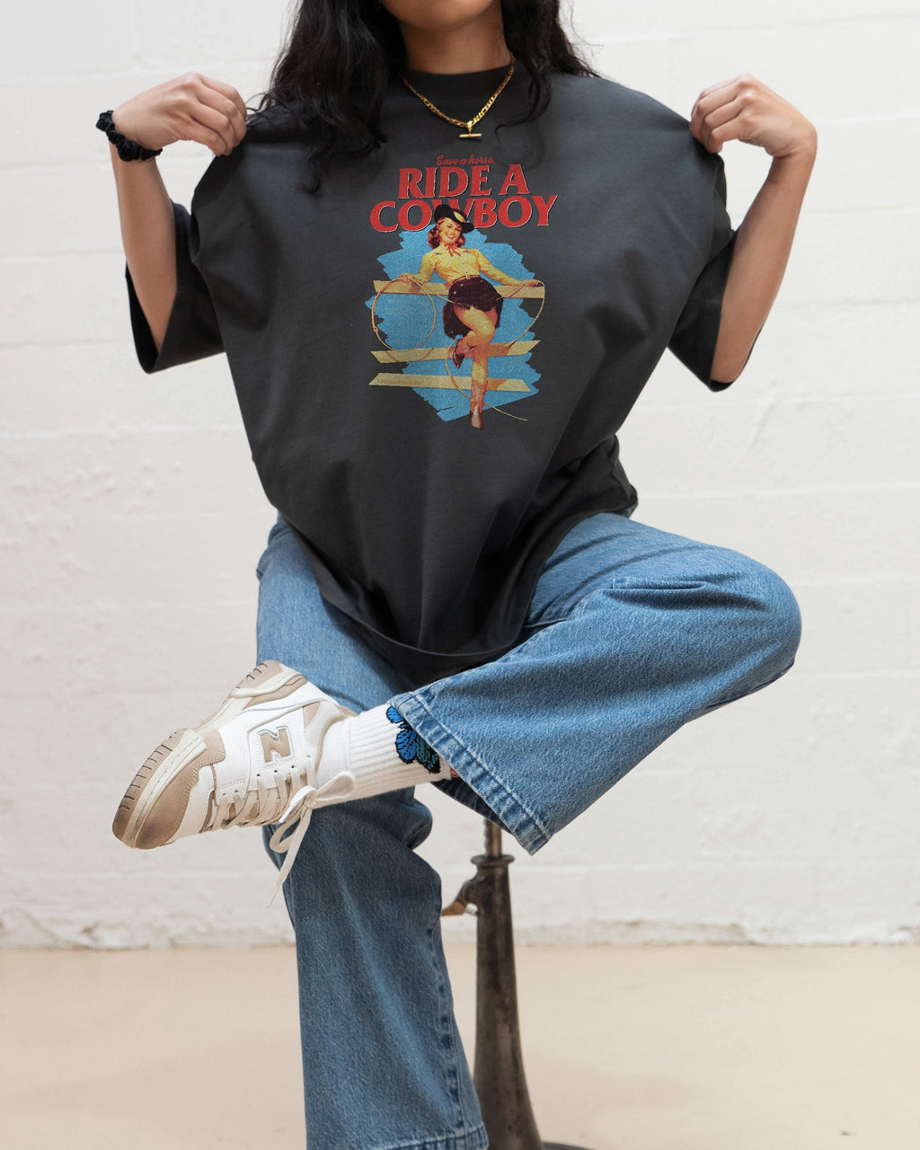 Save a Horse, Ride a Cowboy Oversized Tee Unisex