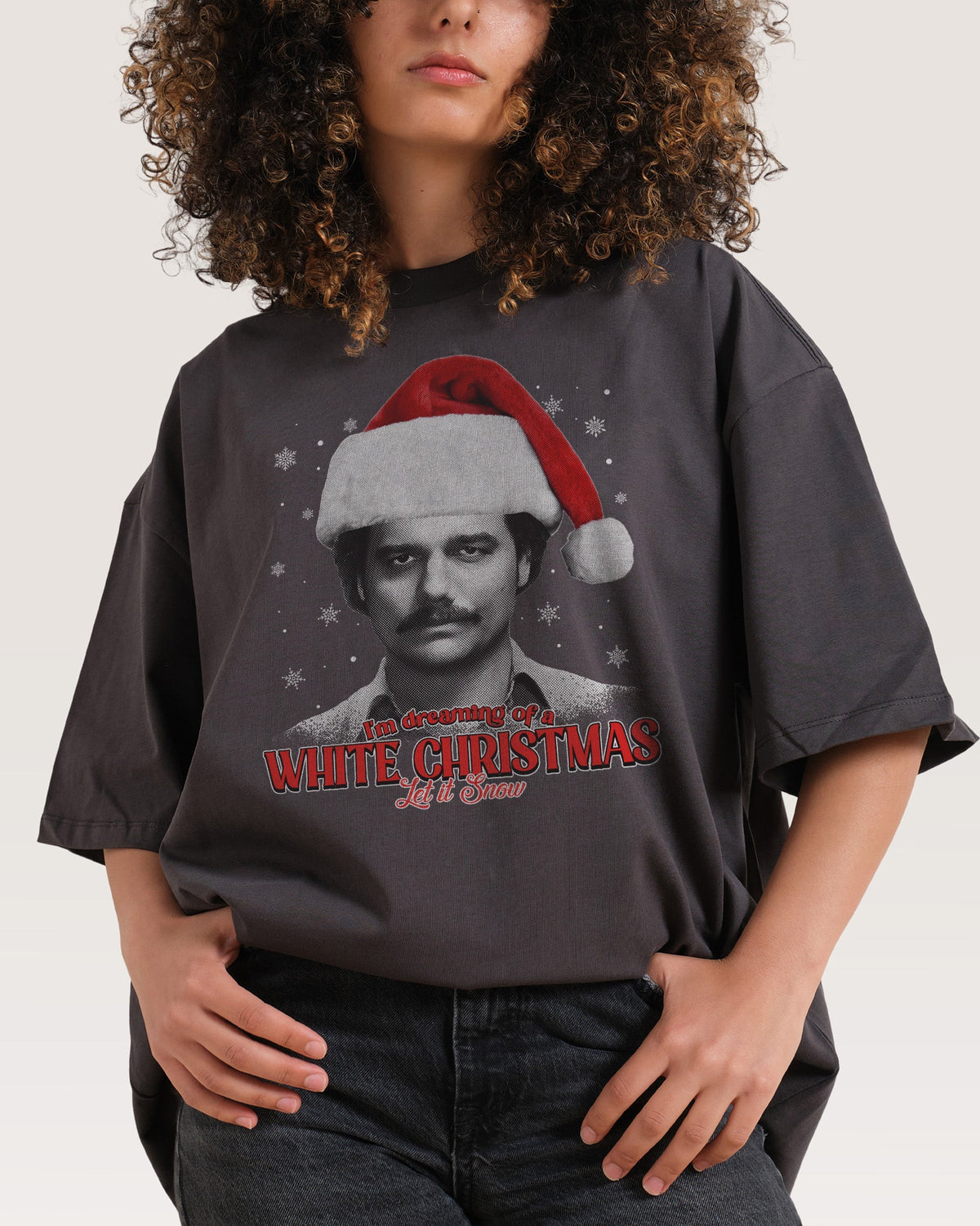 White Christmas Oversized Tee Unisex
