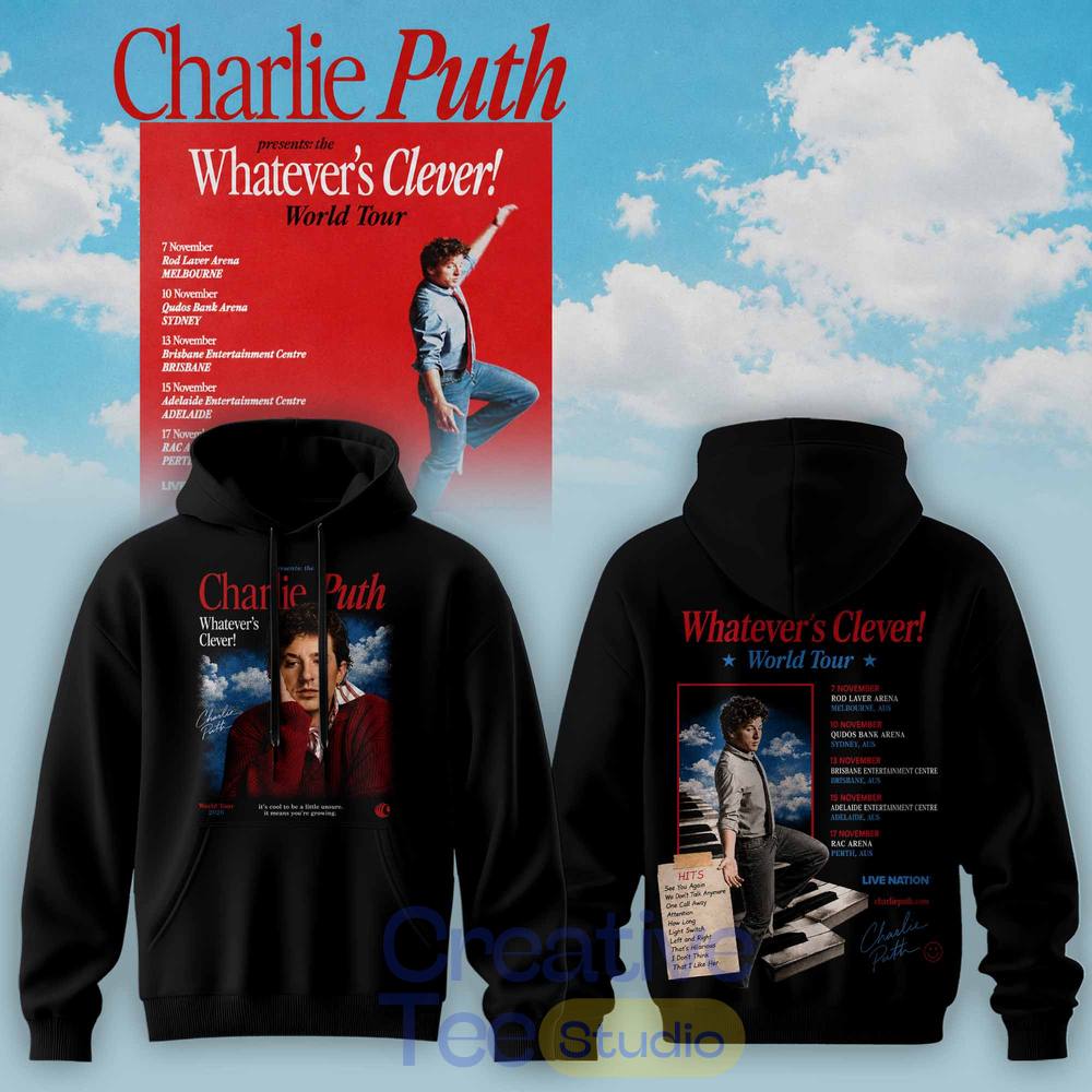 Charlie Puth “Whatever’s Clever!” World Tour 2026 Tee Hoodie