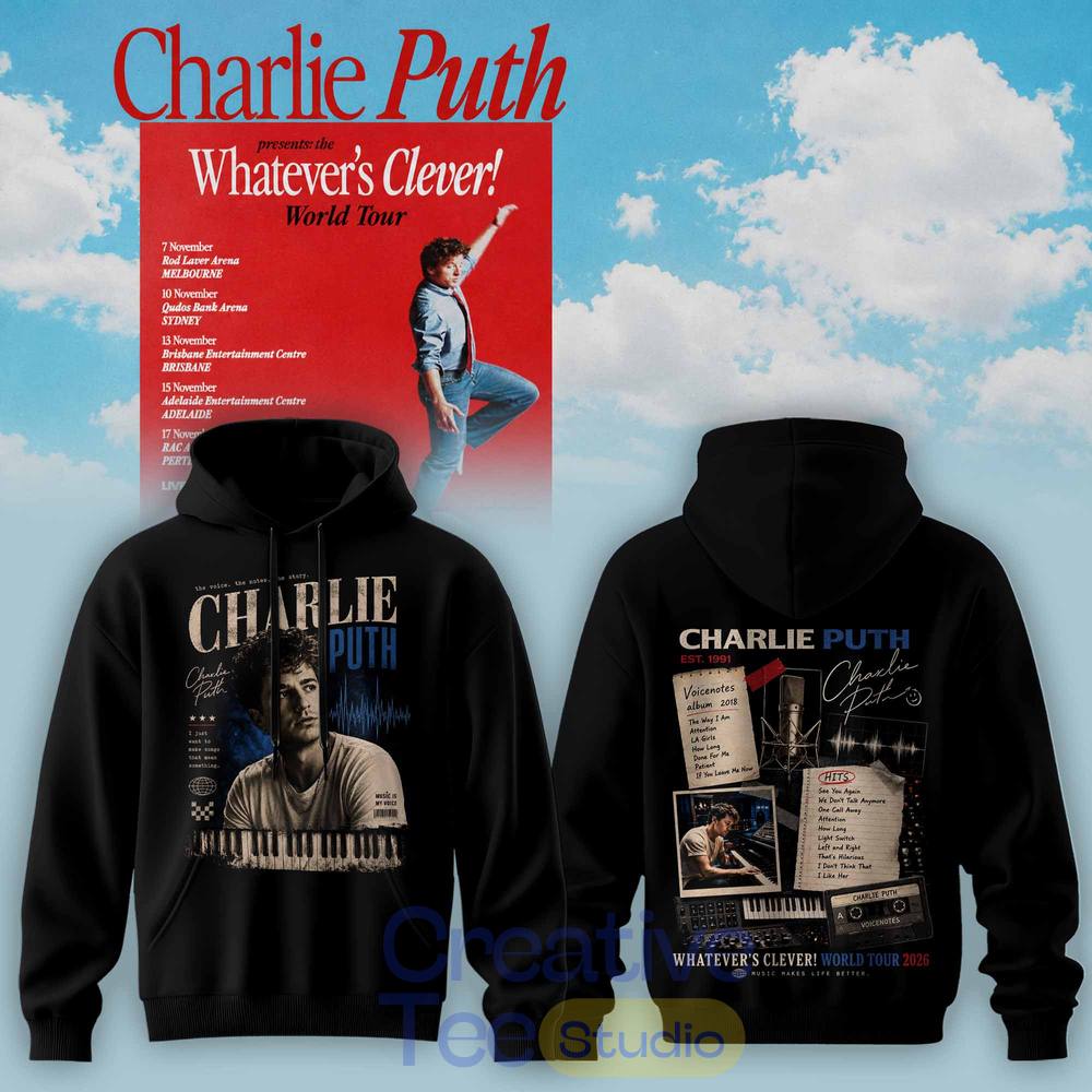 Charlie Puth “Whatever’s Clever!” World Tour 2026 Tee Hoodie