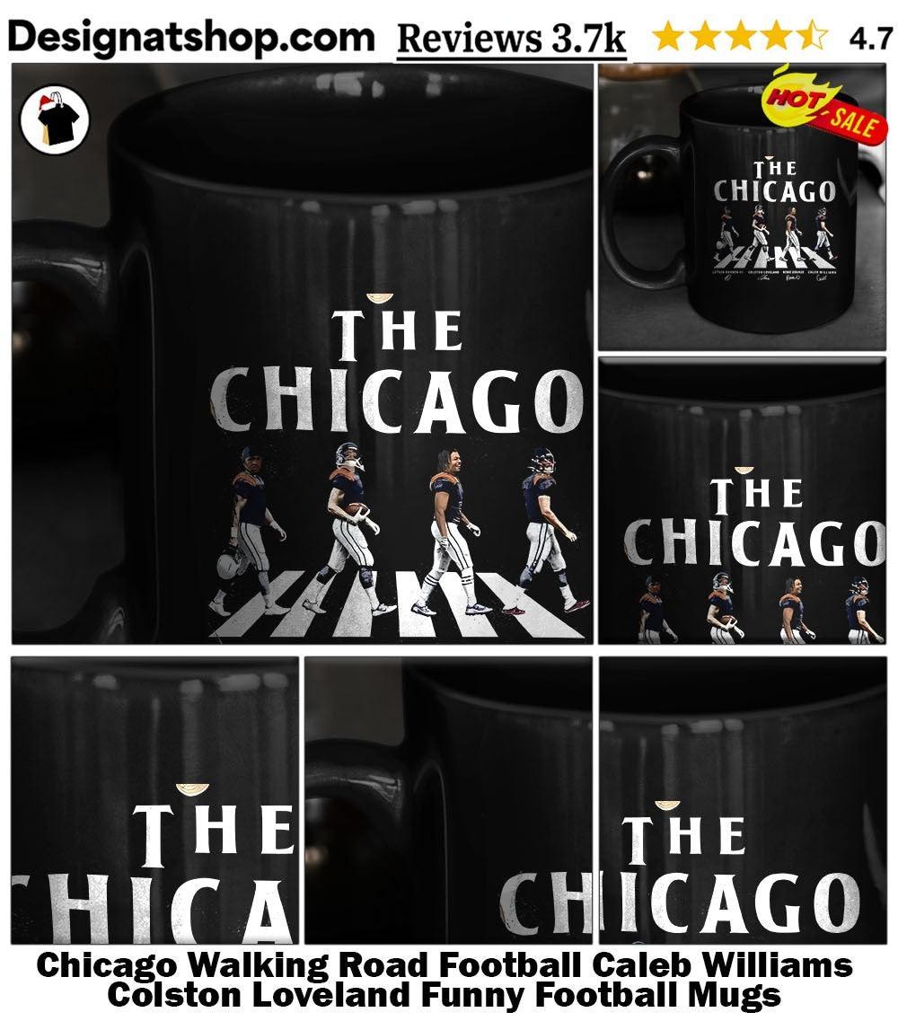 Chicago Walking Road Football Caleb Williams Colston Loveland Funny Football shirt