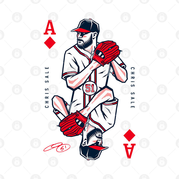 Chris Sale Atlanta Baseball Ace Signature Playing Card T Shirt