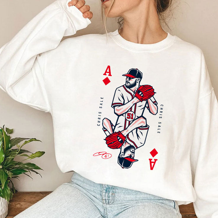 Chris Sale Atlanta Baseball Ace Signature Playing Card T Shirt