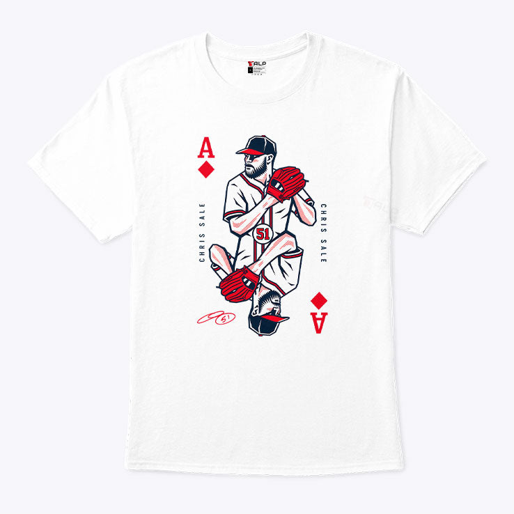 Chris Sale Atlanta Baseball Ace Signature Playing Card T Shirt