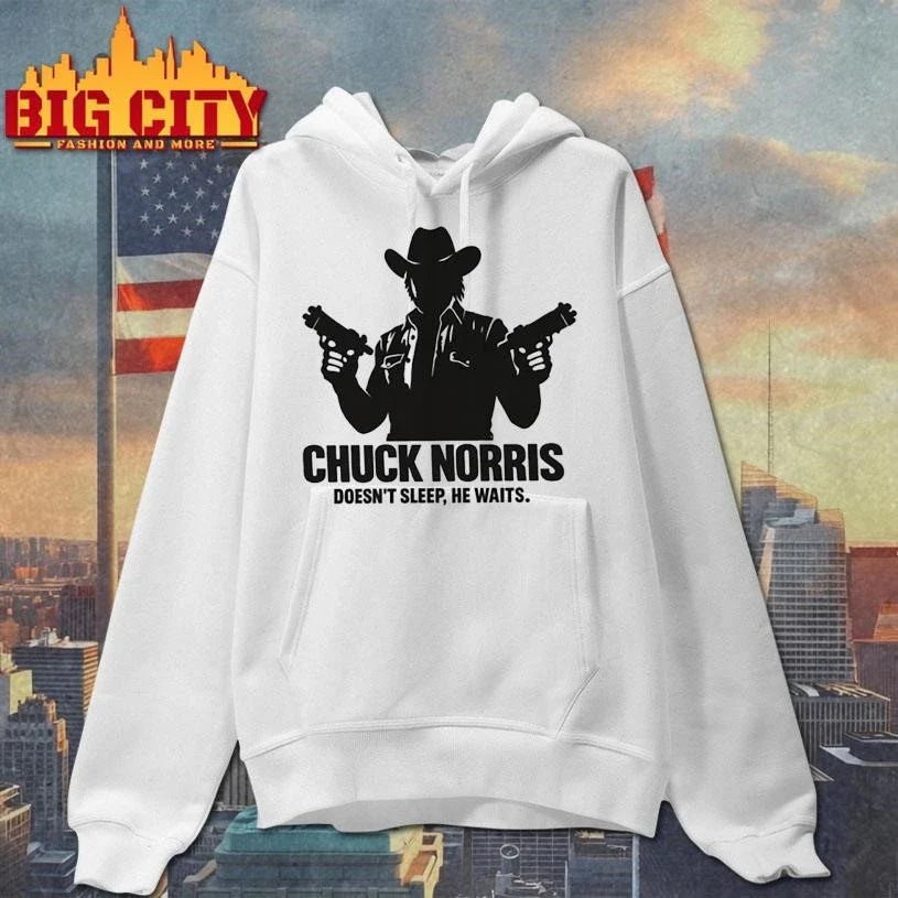 Chuck Norris He Doesnt Sleep He Waits Vintage Shirt Unisex