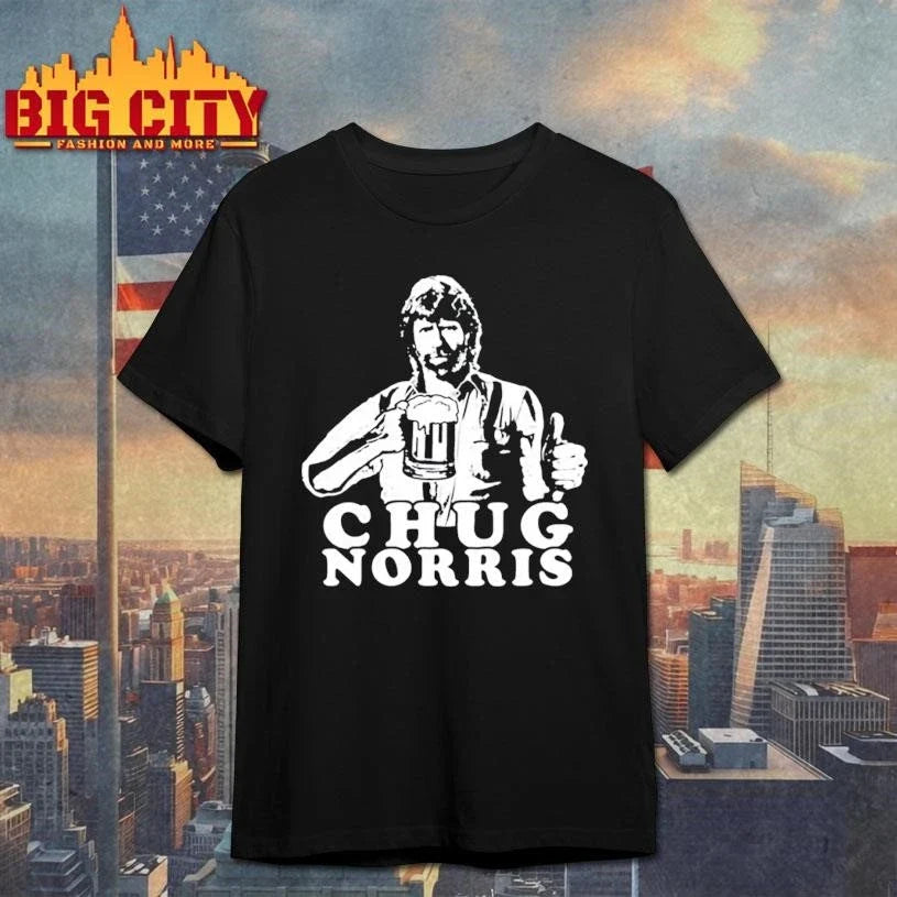 Chug Norris Shirt Cool Drinking Beer Graphic Shirt Unisex