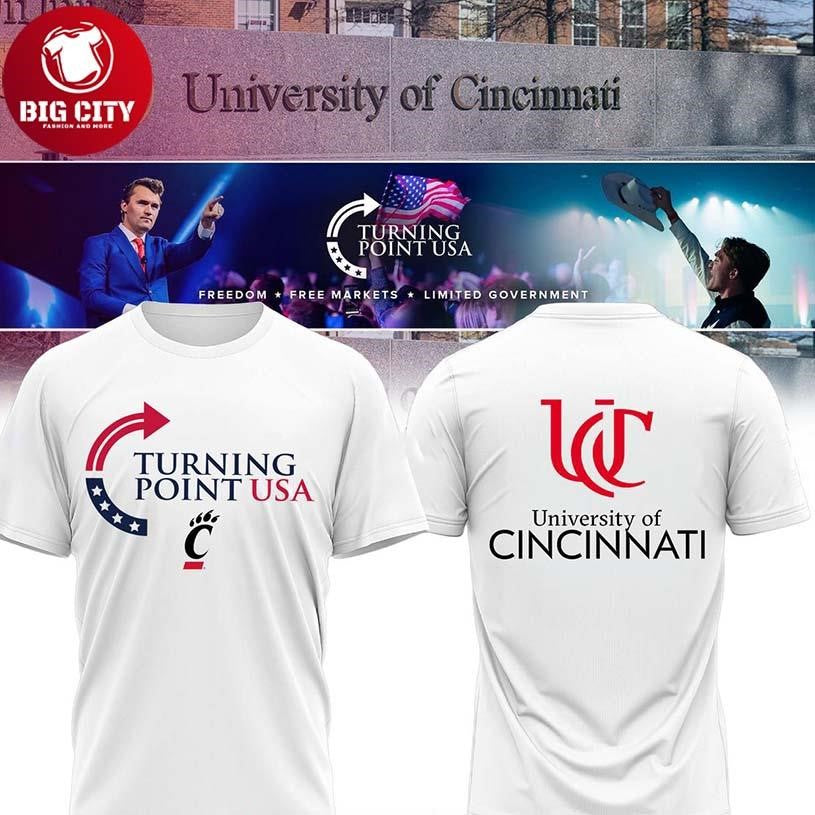 Cincinnati Bearcats 2026 Turning Point USA x University Of Cincinnati Two Sided Shirt Unisex