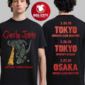 Circle Jerks Japan Tour 2026 Merch Godzilla With Dates Two Sided Shirt Unisex