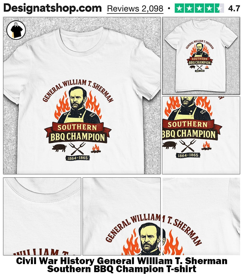 Civil War History General William T. Sherman Southern BBQ Champion shirt